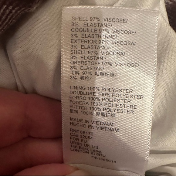 Urban Outfitters Purple and White Patterned ruched mini dress - Picture 3 of 7